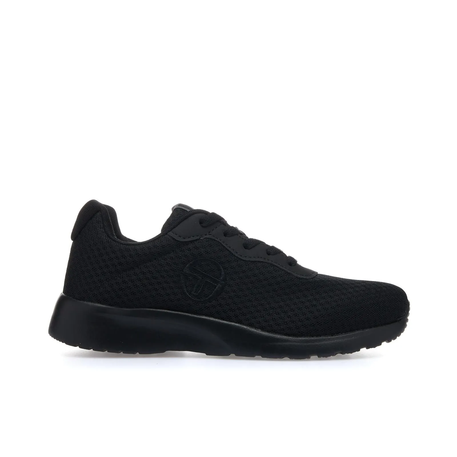 Sneakers donna da running nere in tessuto