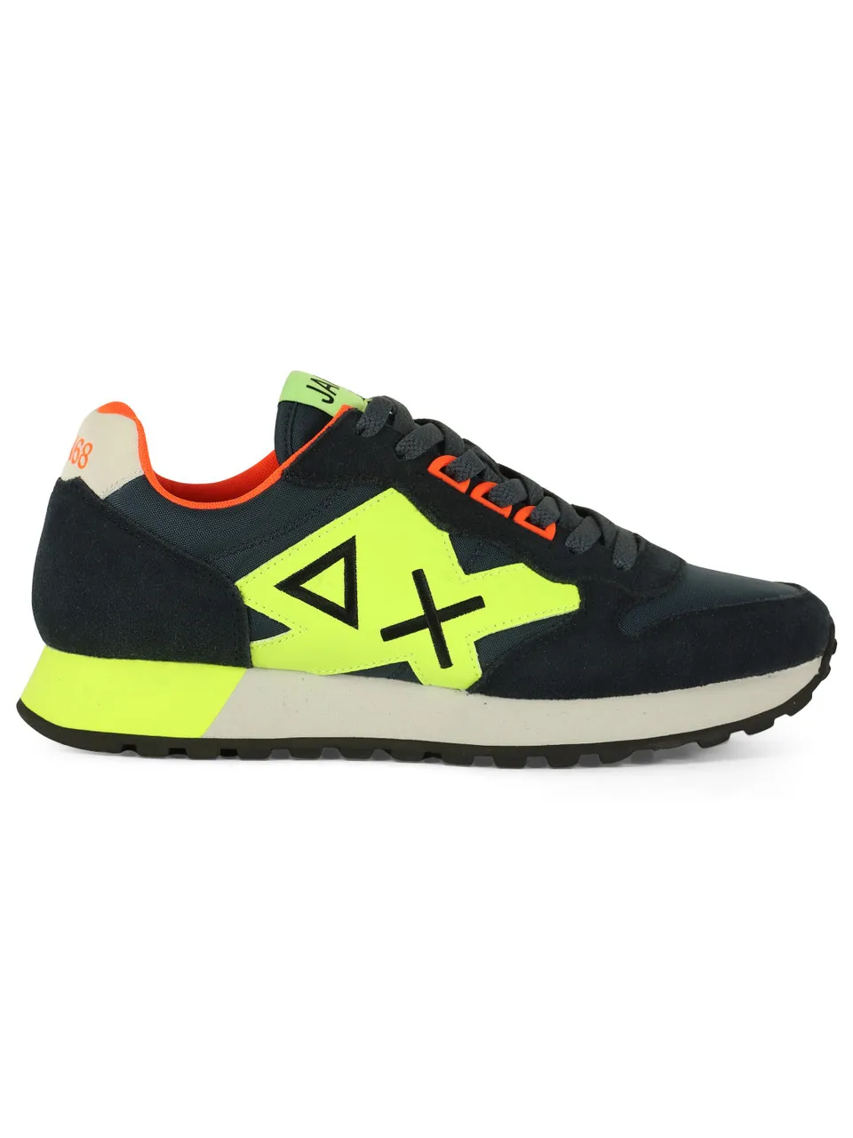 Sneakers in pelle e tessuto JAKI FLUO