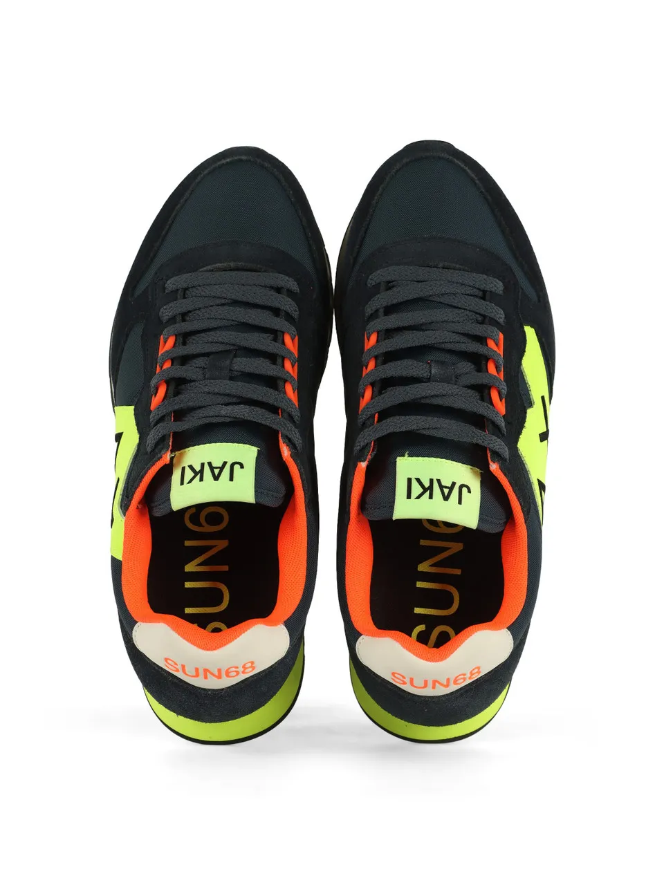 Sneakers in pelle e tessuto JAKI FLUO