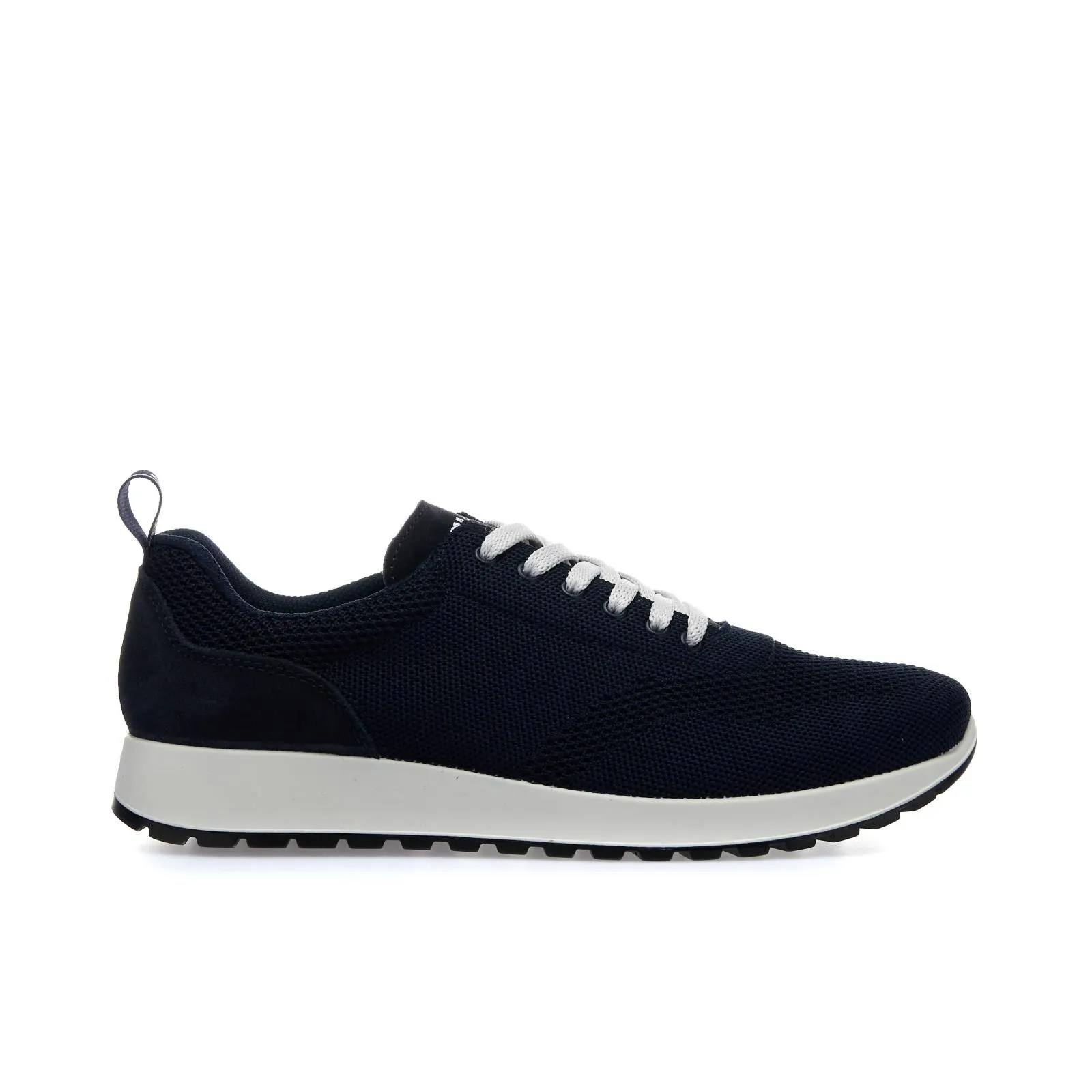 Sneakers in tessuto blu con lacci