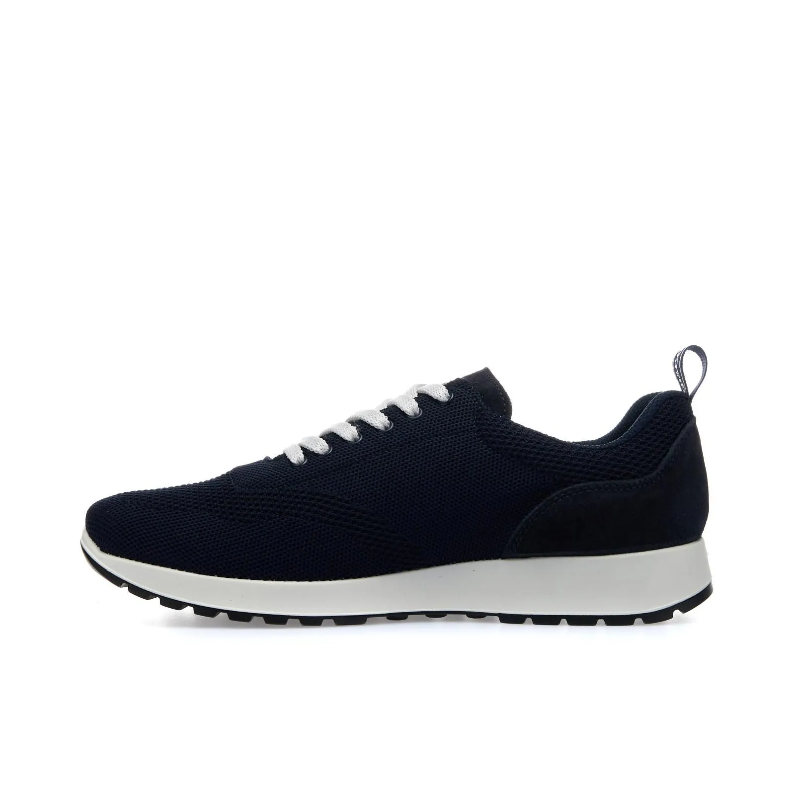 Sneakers in tessuto blu con lacci