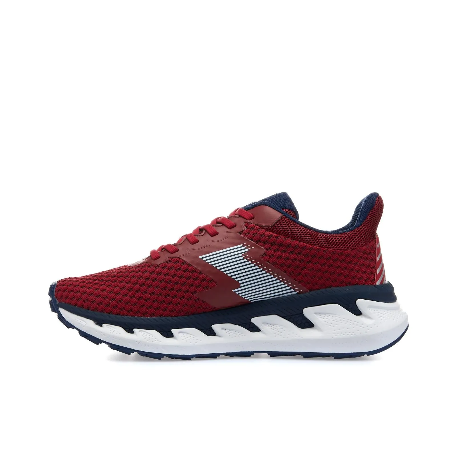 Sneakers uomo rosse in tessuto da running