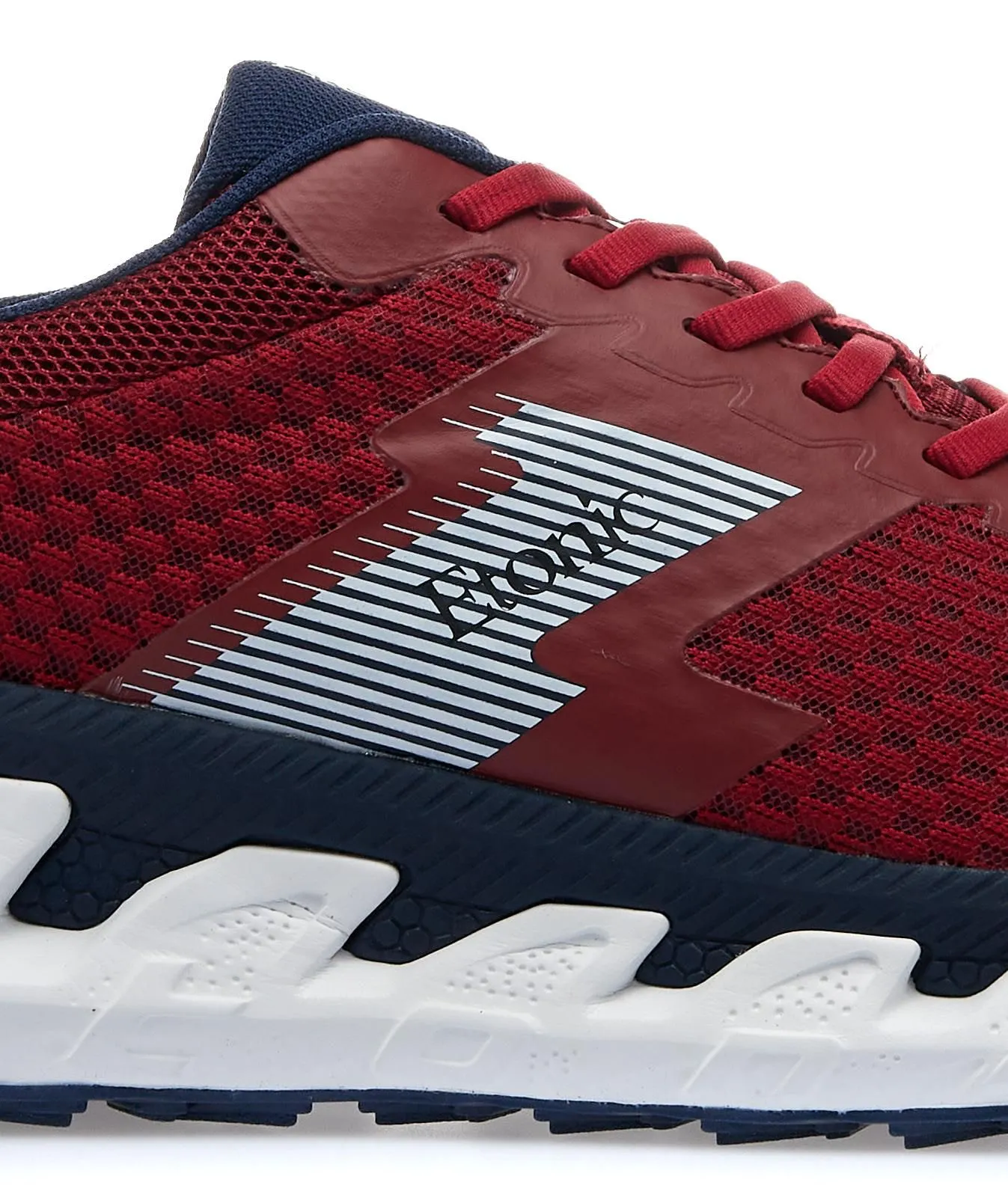 Sneakers uomo rosse in tessuto da running