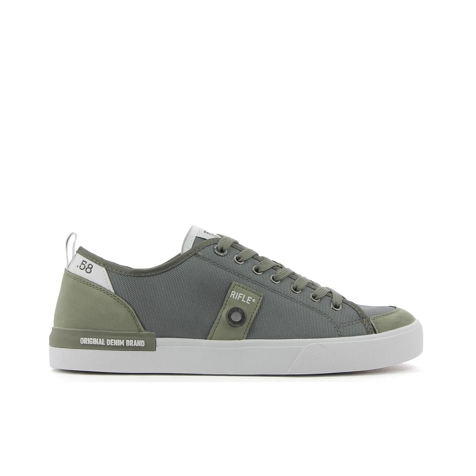 Sneakers verdi in tessuto da uomo