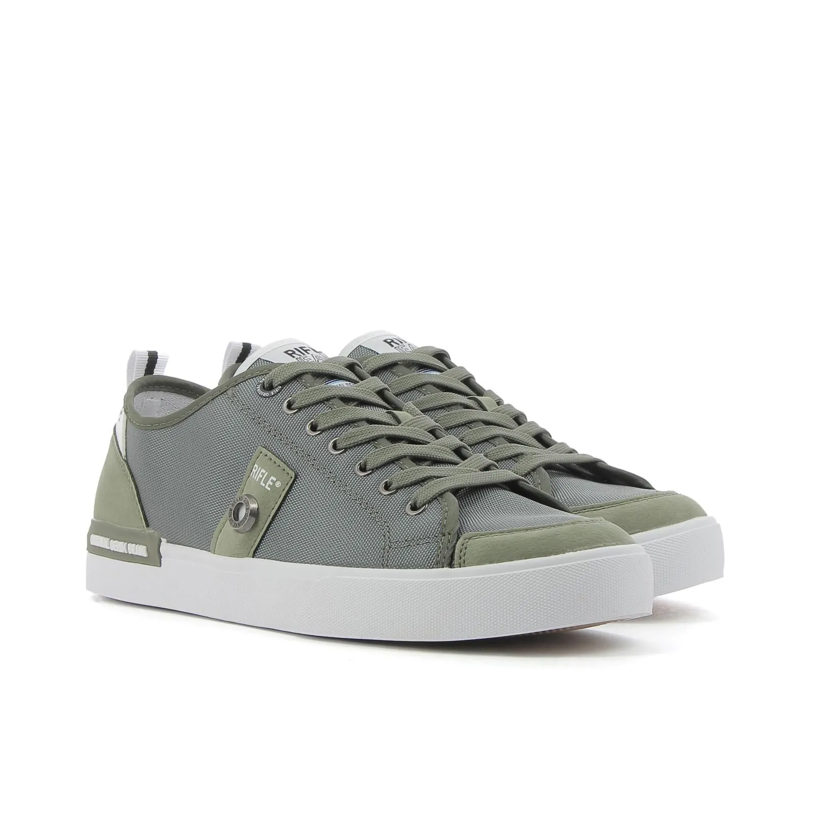 Sneakers verdi in tessuto da uomo