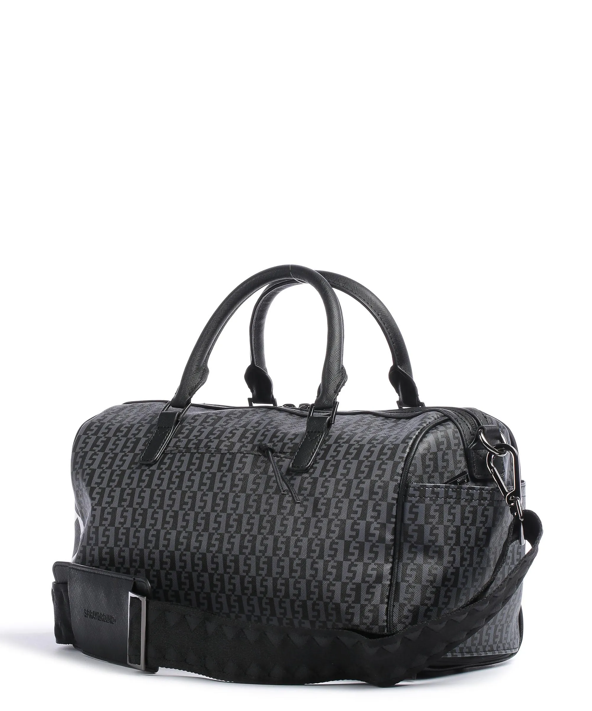  Sprayground Money Check Grey Borsa a mano plastica nero/grigio  