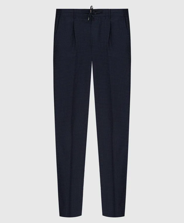 Stefano Ricci Pantaloni in cashmere a quadri M1T1400090PI18HC