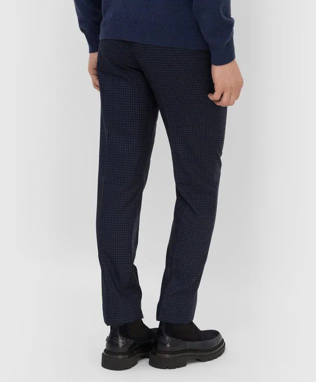 Stefano Ricci Pantaloni in cashmere a quadri M1T1400090PI18HC