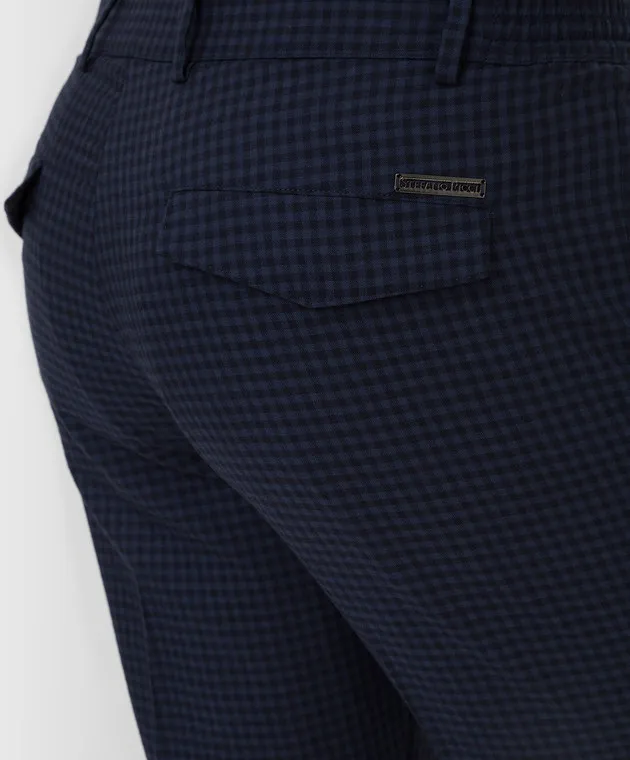 Stefano Ricci Pantaloni in cashmere a quadri M1T1400090PI18HC