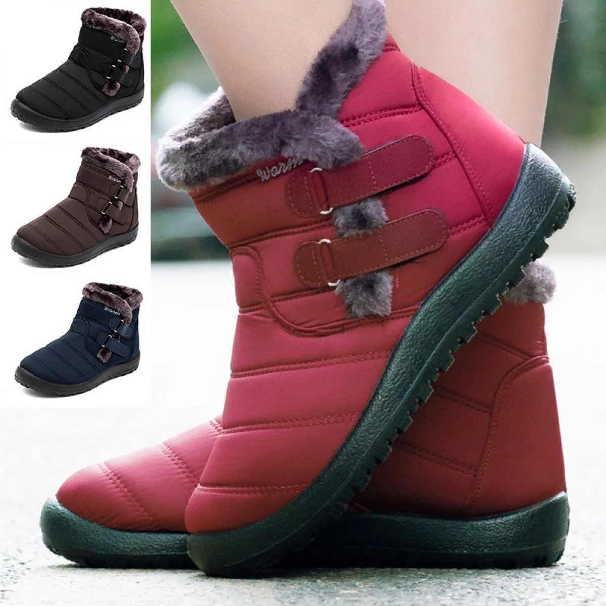 Stivali invernali da donna Stivali da neve impermeabili per scarpe invernali Stivaletti leggeri casual da donna Stivali invernal