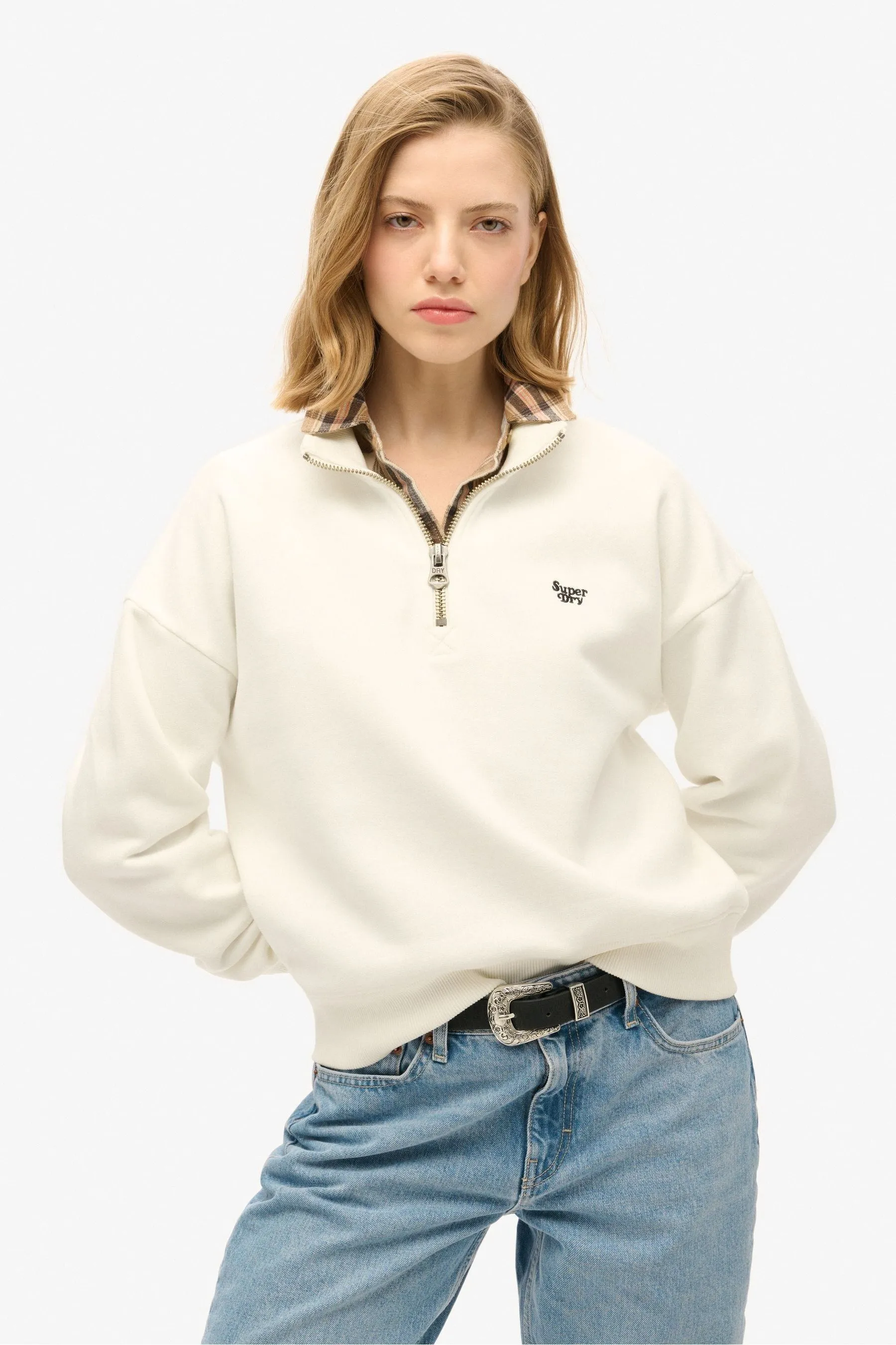 Superdry Essential - Felpa con mezza zip    