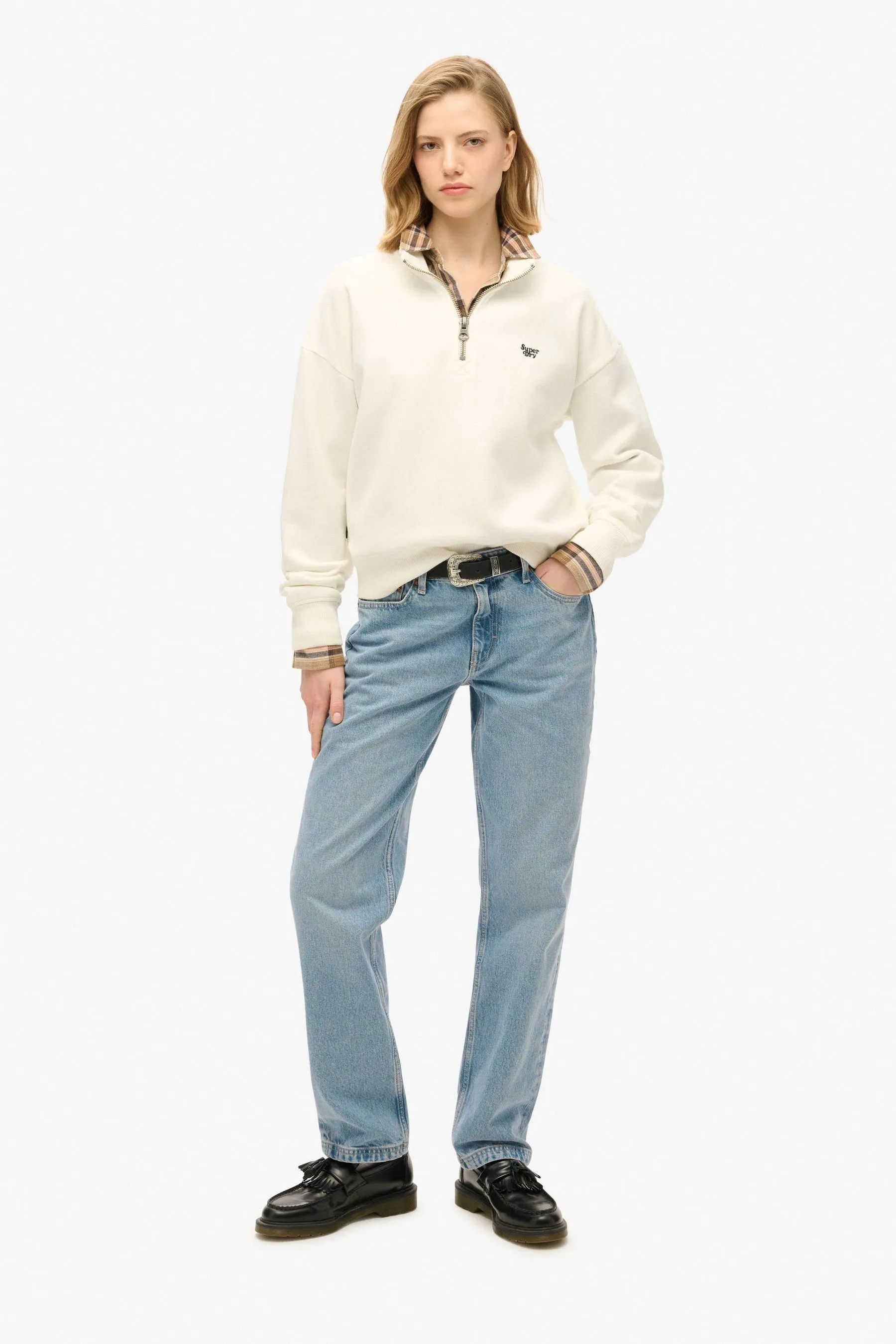 Superdry Essential - Felpa con mezza zip    