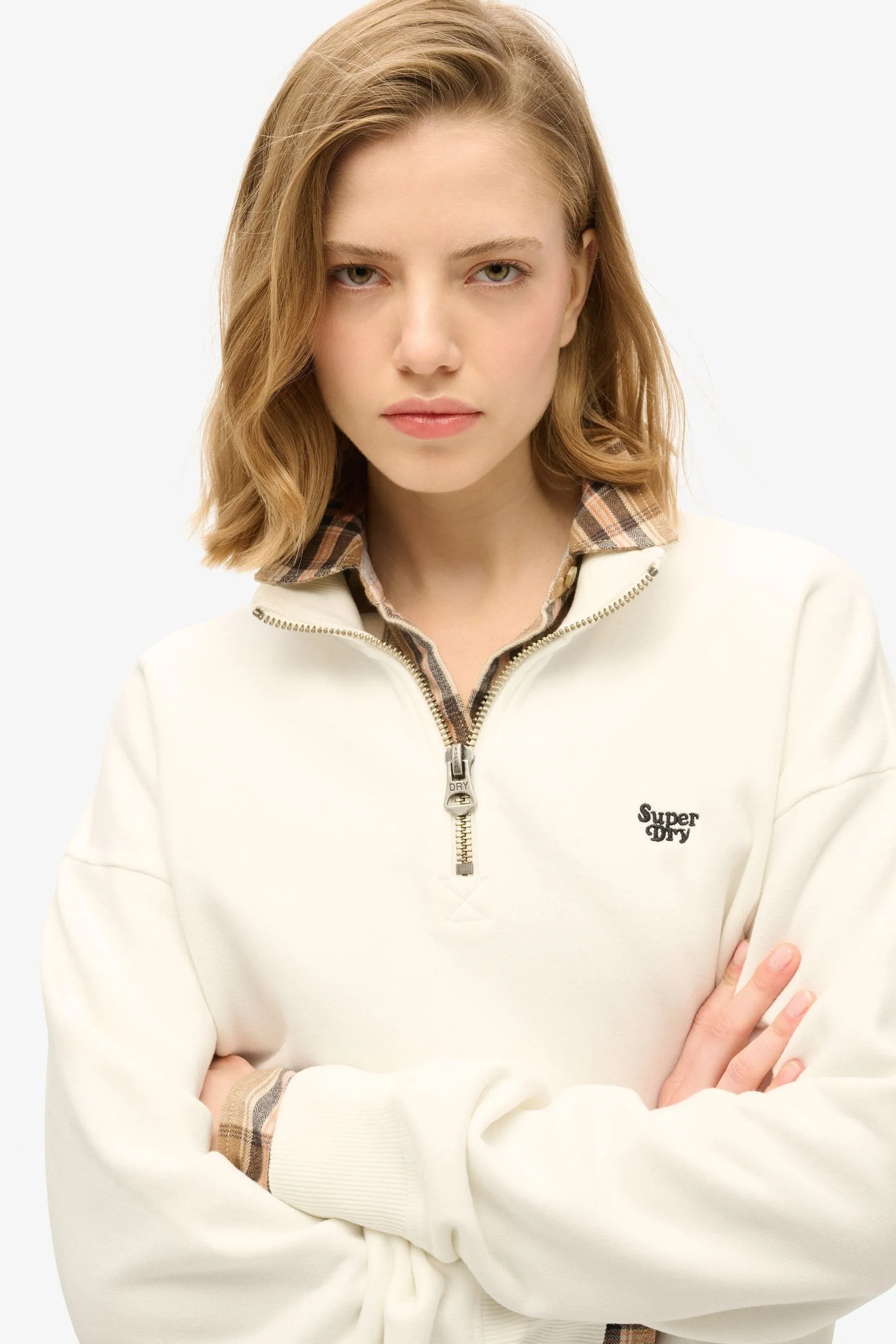 Superdry Essential - Felpa con mezza zip    