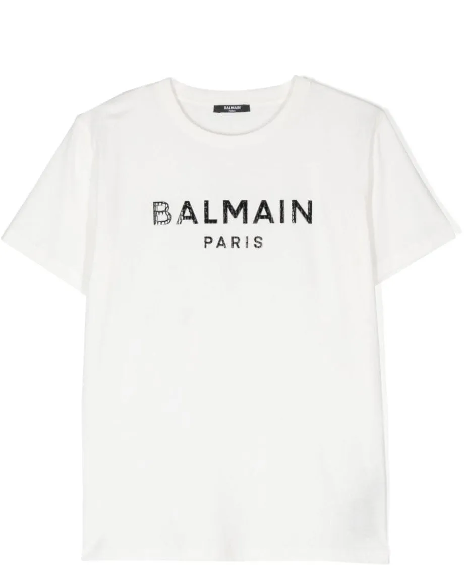 T-shirt con stampa mosaico Balmain A/I 2024