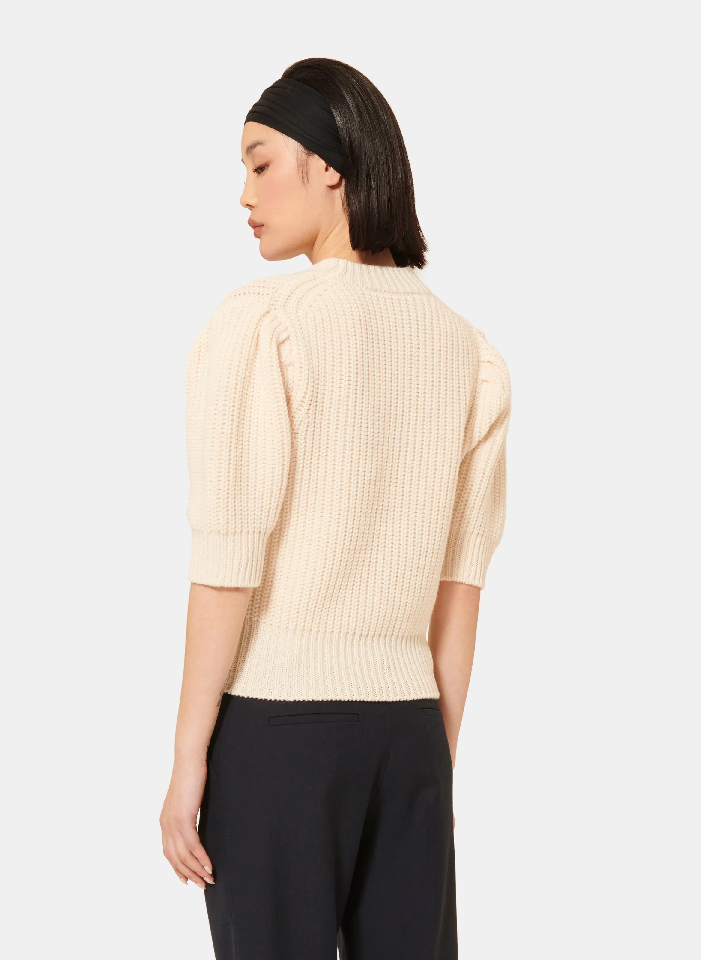  TARA JARMON   PSYCHE - Maglione a girocollo in lana | Beige