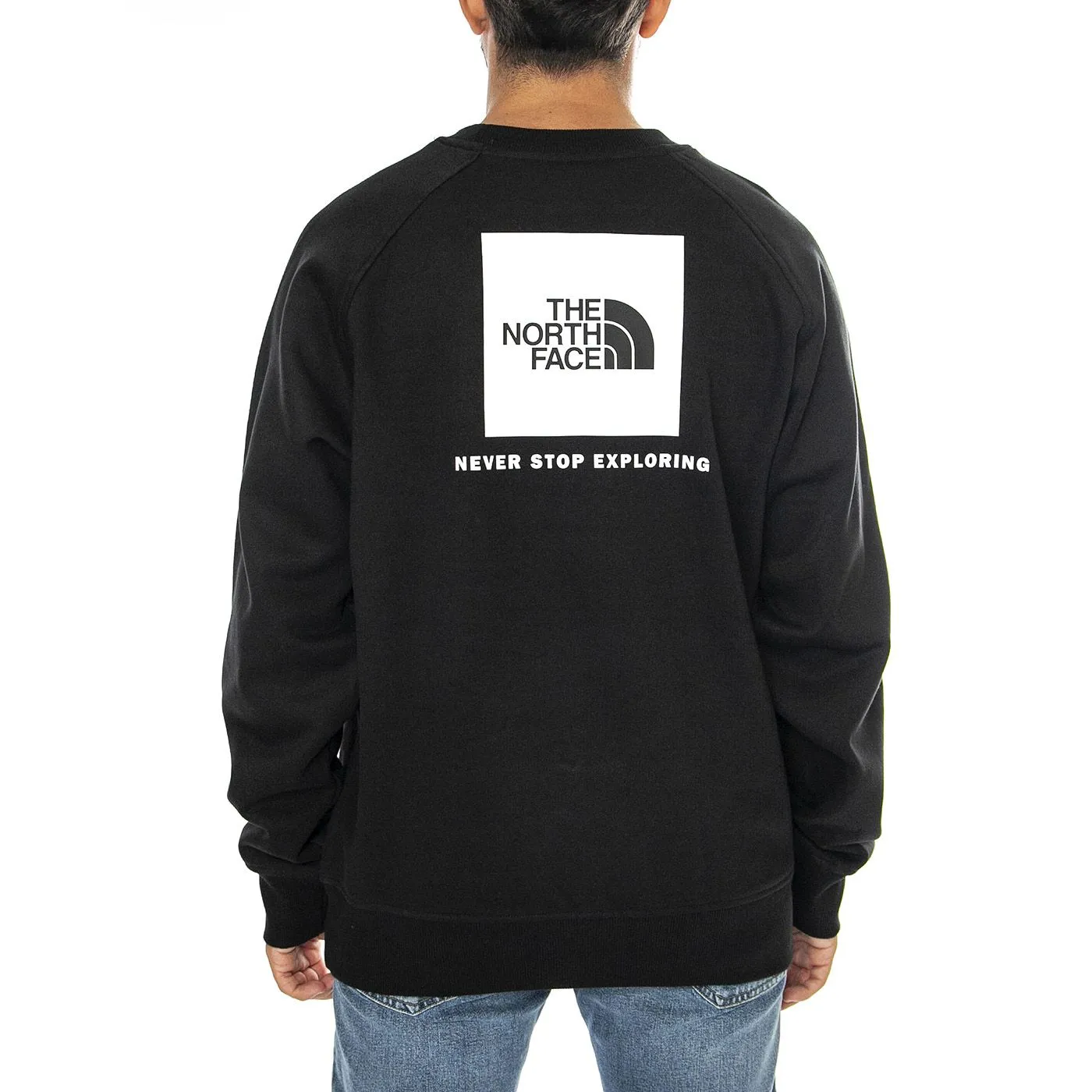 The North Face M Raglan Redbox Crew TNF Black - Felpa Girocollo Uomo Nera    