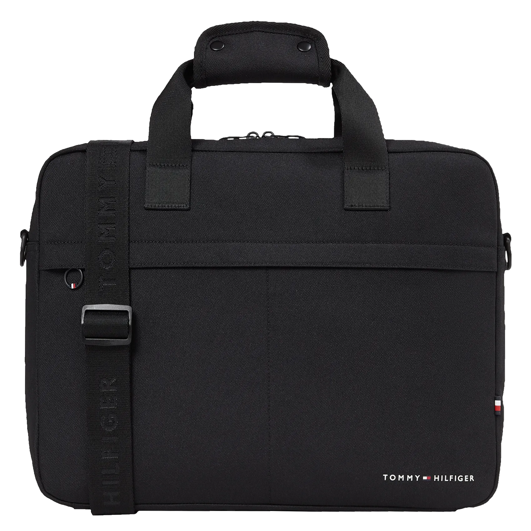  TOMMY HILFIGER   Borsa per computer in fibre riciclate | Nero