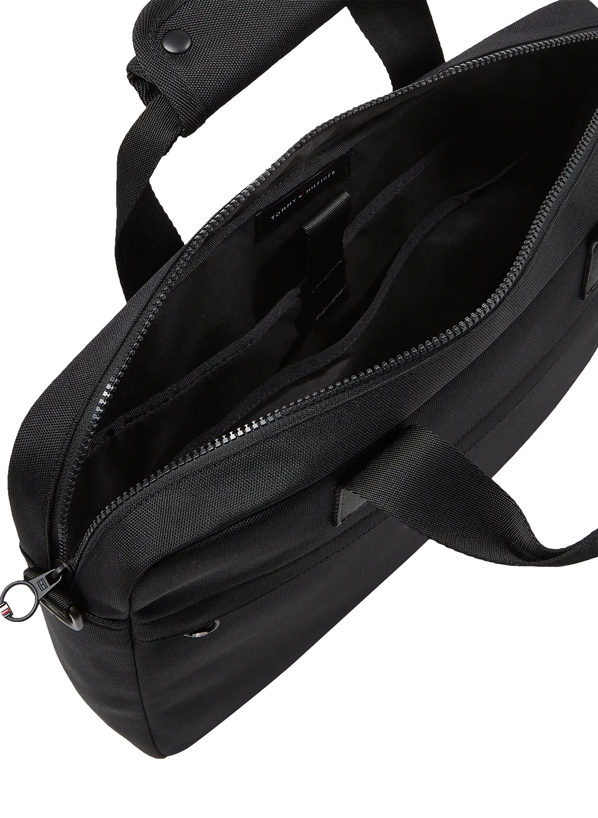  TOMMY HILFIGER   Borsa per computer in fibre riciclate | Nero