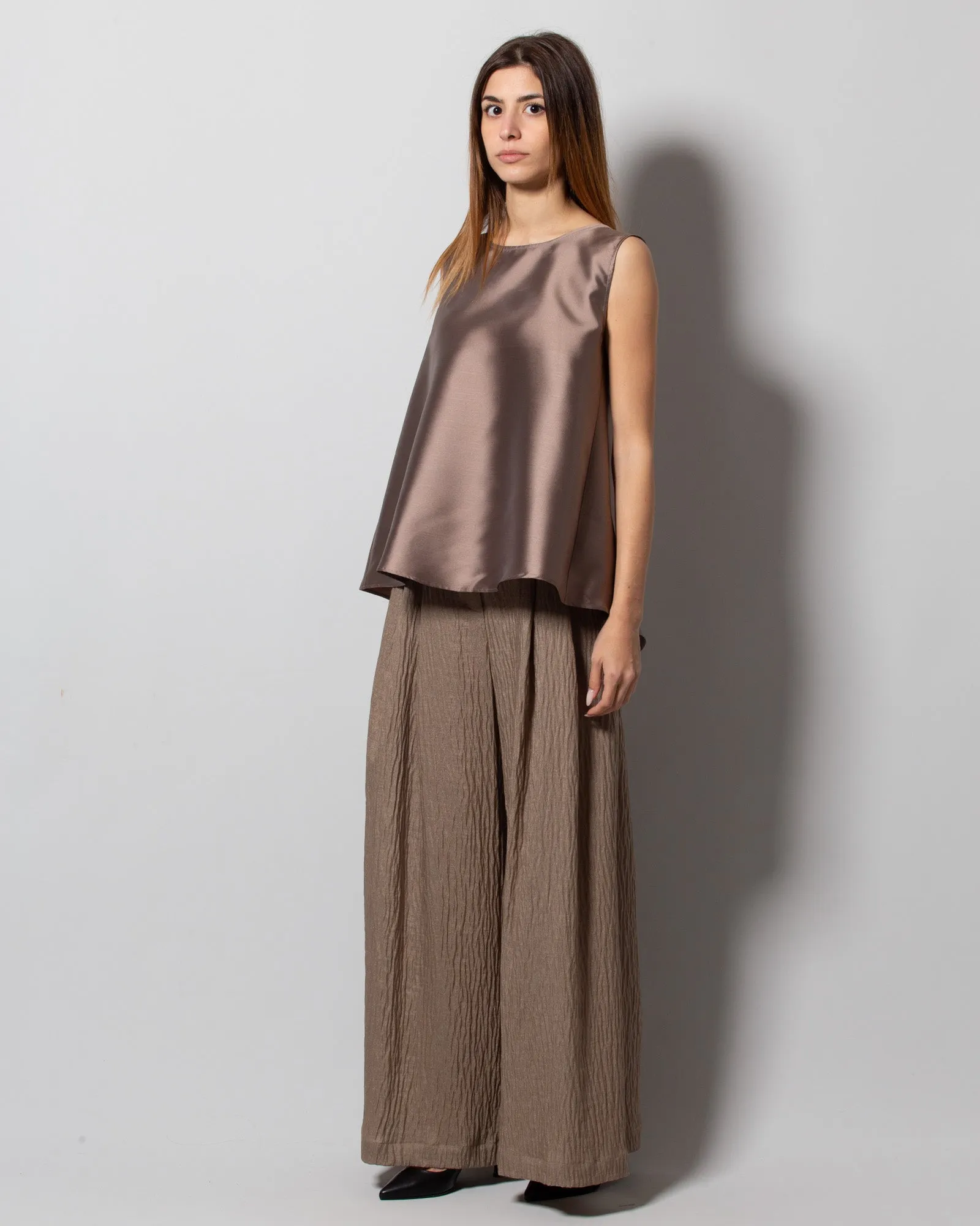 Top smanicato con apertura posteriore