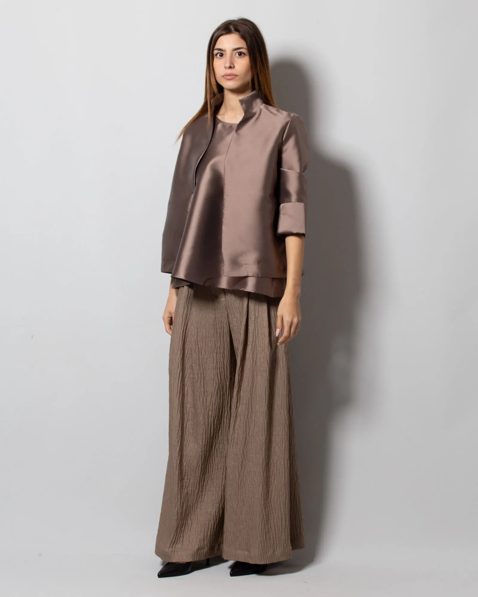 Top smanicato con apertura posteriore