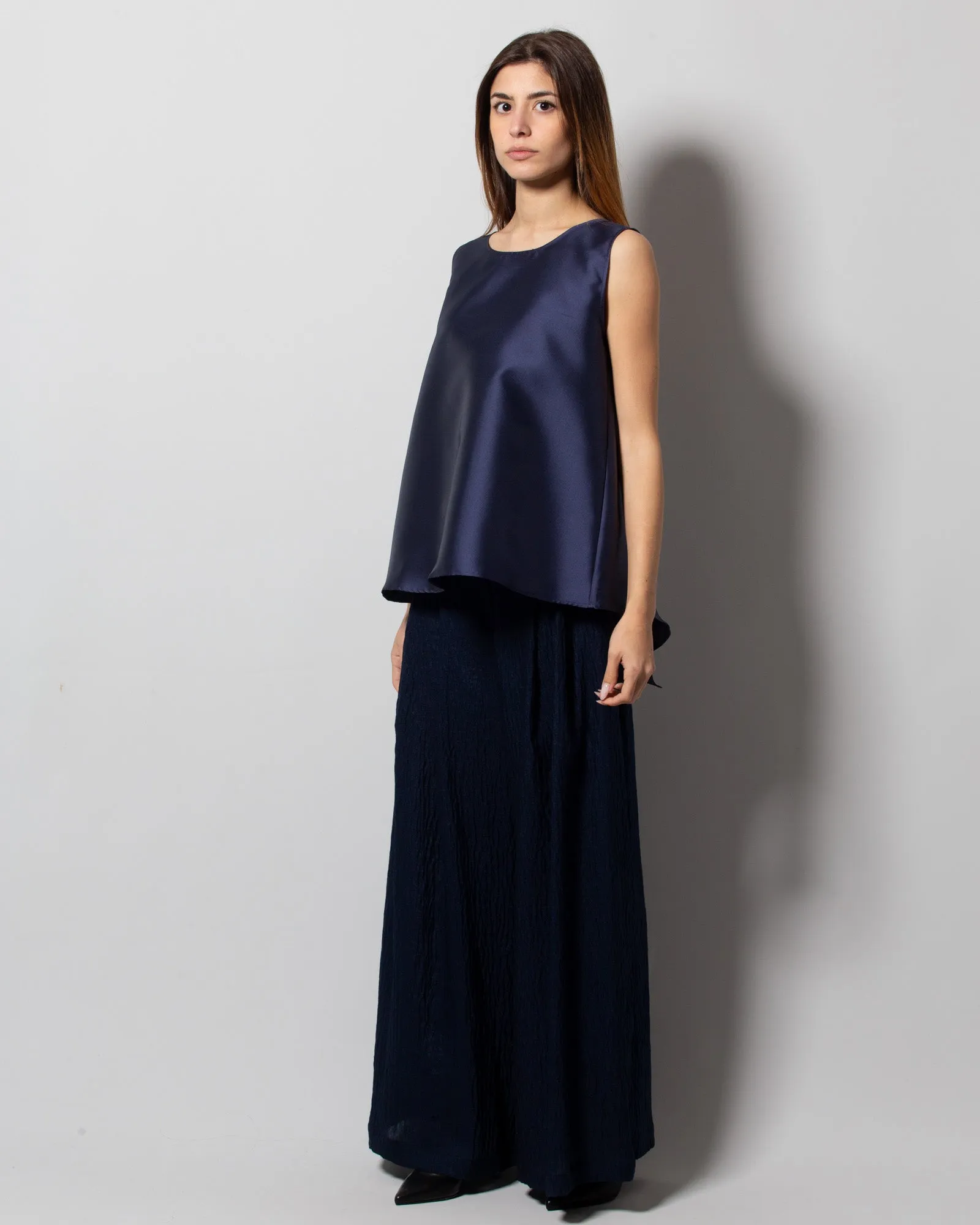 Top smanicato con apertura posteriore