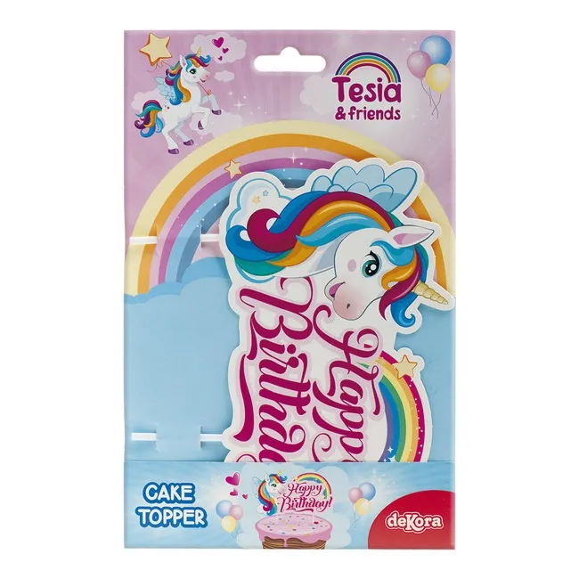 Topper per unicorno di buon compleanno - Dekora