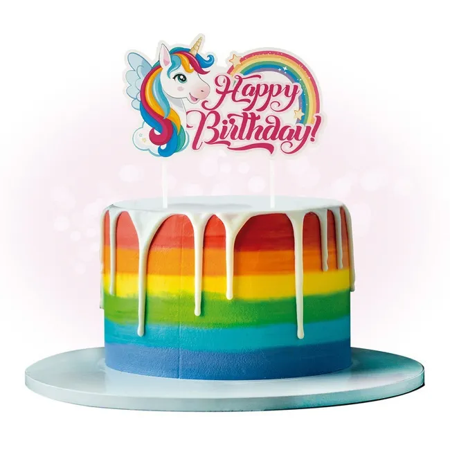 Topper per unicorno di buon compleanno - Dekora