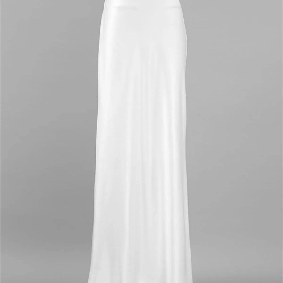 White Fashion Gonna lunga a vita alta per donna Casual Party Holiday Abiti slim Elegante estate 2023 Basic Solid Lo