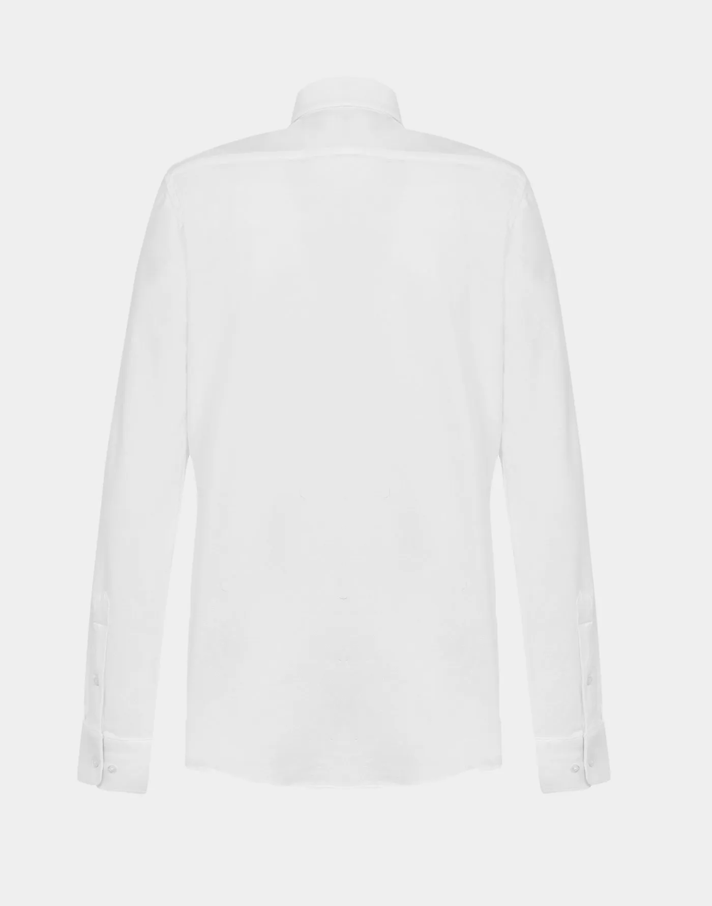 White Super Slim Fit Cotton Stretch Jersey Shirt