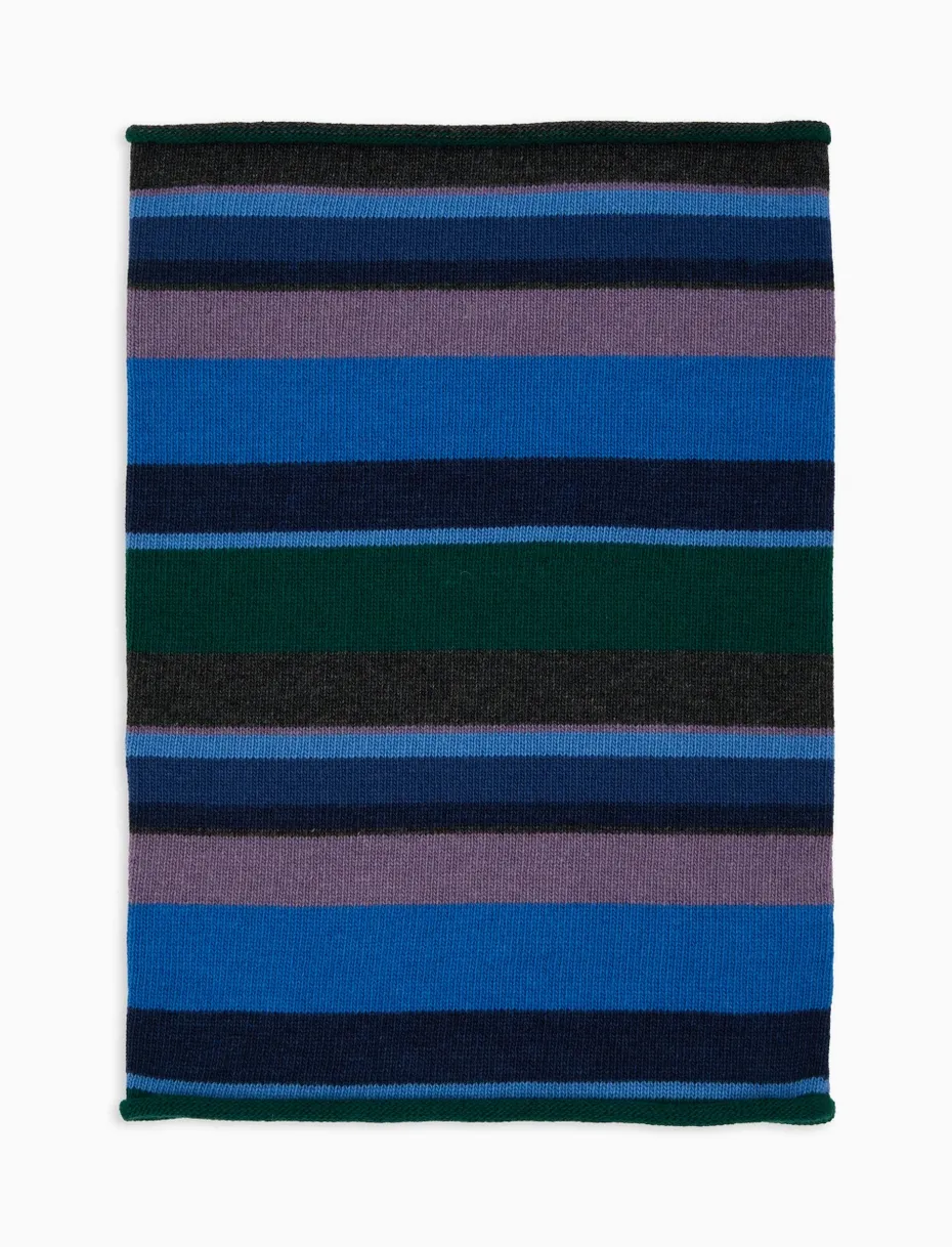Wool and Cashmere Neck Warmer / Blue