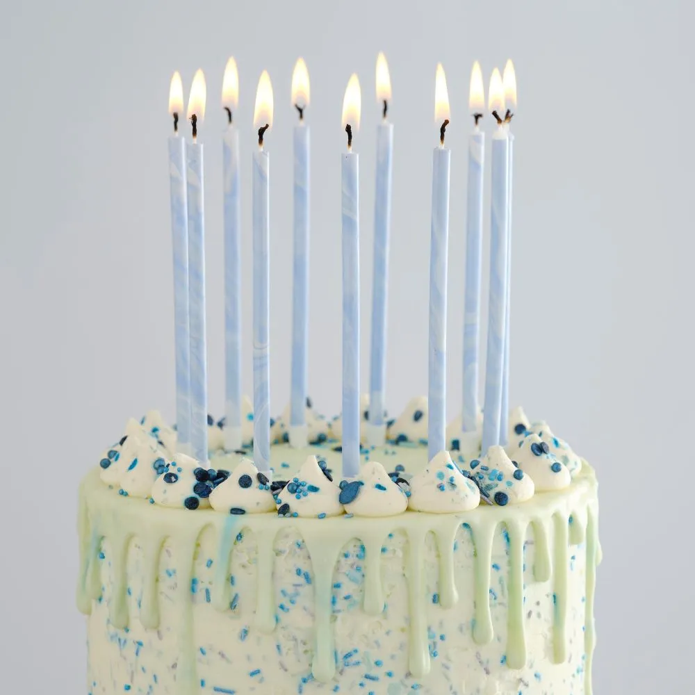 XX Candele a bastoncino sottile blu XXcm