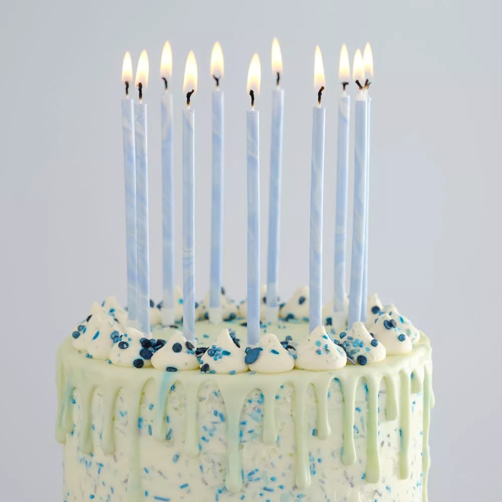 XX Candele a bastoncino sottile blu XXcm